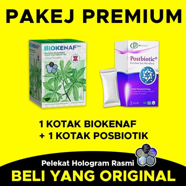 Pakej Premium (1 Kotak BioKenaf + 1 Postbiotic)